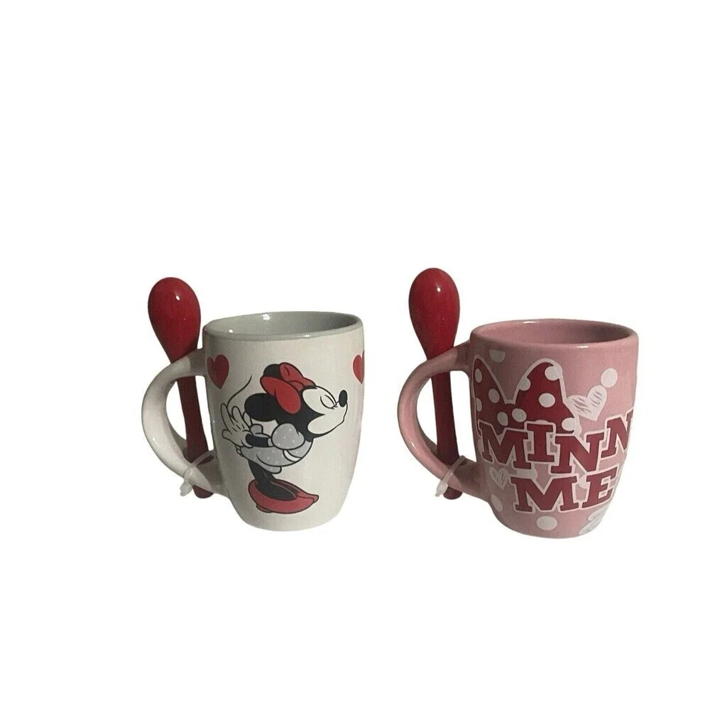 Minnie Mouse Espresso/Coffee Cup with spoon And Mickey Set Of 2